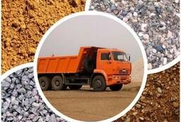 Crushed stone ant, Crushed stone marl, Sand - delivery