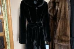 Mink Fur Coat with Hood
