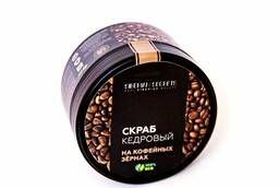 Cedar-shell body scrub Coffee, 150 gr