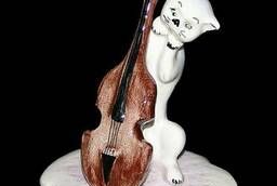 Скульптура Кошка и скрипка