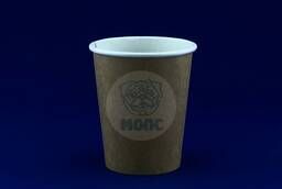 Disposable paper cup 200 ml KF200 KRAFT brown 501000