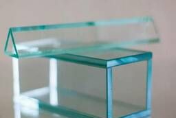 Glass tables. Ultra violet (UV) gluing of glass.