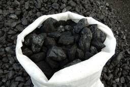 Уголь сортовой (отборный), фасованный в мешки по 40 кг