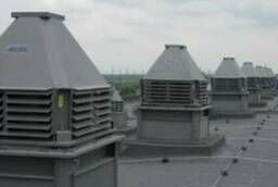 Roof axial fan for roof exhaust