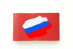 Визитница Флаг РФ , красная