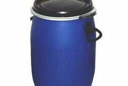 Barrel Plastic container with a lid on a hoop 65 liters