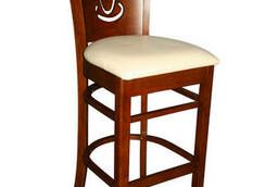Деревянный барный стул LMU-9131 кремовый