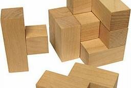 Childrens wooden blocks and unpainted blocks of wood