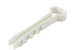 Dowel clamp for flat cable 5-8mm nylon white pack. 100pcs