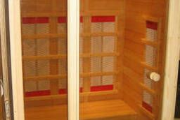 Infrared sauna 2 - local with glass door and one glass insert