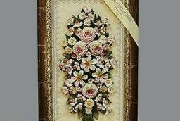 Картина фарфоровая панно Букет цветов 72 х 42 см.