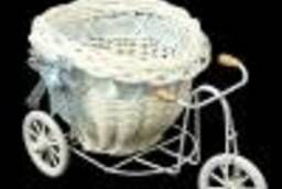Корзина декоративная велосипед с кашпо