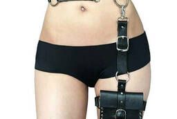 Leather belt with a wallet on the leg ALINA MUHA