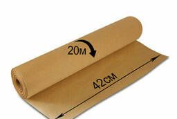 Крафт-бумага в рулоне, 420 мм x 20 м, плотность 78 г/м2. ..