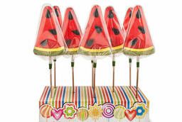 Watermelon lollipops (45 g) 30 pcs per box, showcase free