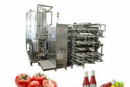 Filling line for tomato paste, ketchup and sauces (glass, iron