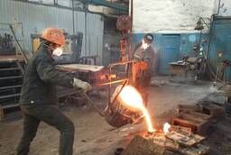 Casting of stainless, heat-resistant, alloy steel and cast iron
