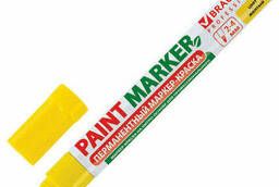 Маркер-краска лаковый (paint marker) 4 мм, Желтый, БЕЗ. ..