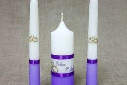 Набор свечей Свадебный фиолетовый: Родительские свечи. ..