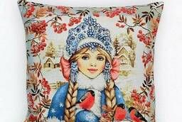 Tapestry pillow case for New Year. Our Snow Maiden. The size. ..