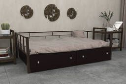 Односпальная металлическая кровать Арга 120 с ящиками