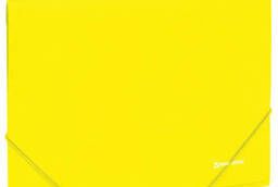 Папка на резинках Brauberg Neon, неоновая, желтая, до. ..