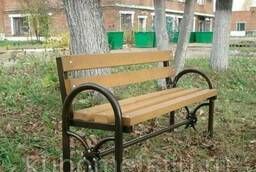 Парковые скамейки деревянные со спинкой