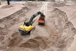 Песок 0-2 для бетона, кладки, намывной с доставкой в Краснодар