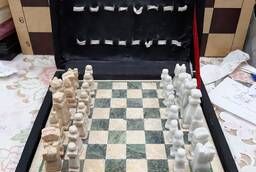Шахматы каменные из мрамора