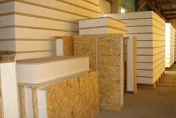 SIP panel OSB 12mm-expanded polystyrene-OSB 12mm, panel without timber