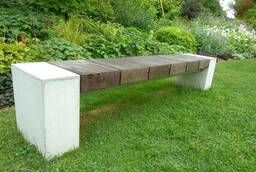Скамейка парковая на бетонных опорах
