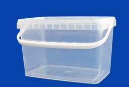 Plastic rectangular bucket 1, 0-3, 3 liters