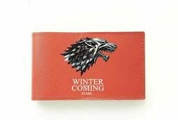 Business card holder Game of thrones, Starkey, red
