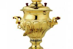 Fire-fired samovar with wood and coal S. 103 (6, 5 l., brass)