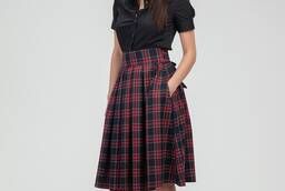 Womens clothing check skirt wholesale