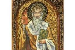 Живописная икона Святитель Спиридон Тримифунтский на. ..