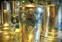 Антикварный серебряный стакан стопка
