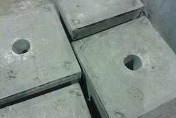 Concrete block 750x750 for racks (with corner and embedded PS)