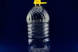 Transparent PET plastic bottle 5L with lid and handle 120