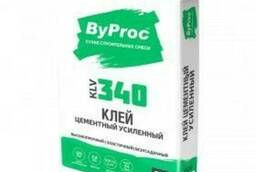 ByProc Клей цементный усиленный для плитки KLV-340, 25 кг. ..