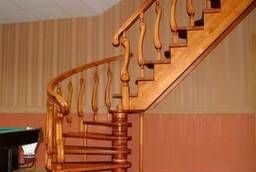 Деревянные лестницы на второй этаж из массива заказать.