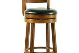 Деревянный крутящийся барный стул LMU-9393 черный