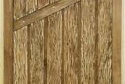 Дверь деревянная банная искусственно состаренная из липы