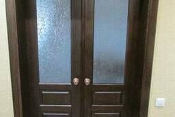 Двери двухстворчатые из массива сосны