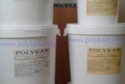 Elastic composition for coating facade decor made of polystyrene