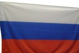 Флаги России 90х135 см. , шелк. Дешево.