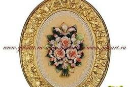 Картина фарфоровая панно Букеты цветов -1 54 x 44 см.