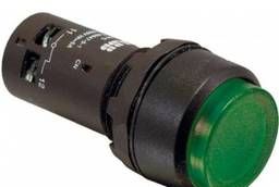 Кнопка с подсветкой CP4-12G-10 зеленая 110-130В AC/DC с. ..