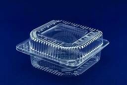 Disposable plastic food container with lid RK-10. ..