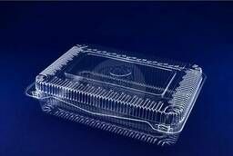 Disposable plastic food container with lid RK-25. ..